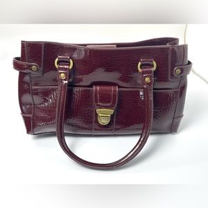 Vintage Liz Claiborne Patent Burgundy